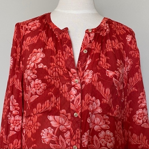 Anthro Akemi + Kin Coconino Floral Button Down Top - Picture 3 of 12